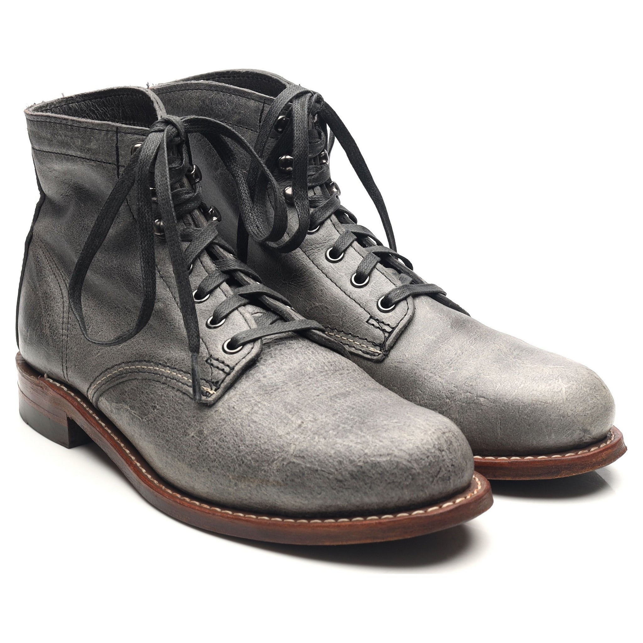 Wolverine 1000 Mile Evans boots cuir gris UK 6.5