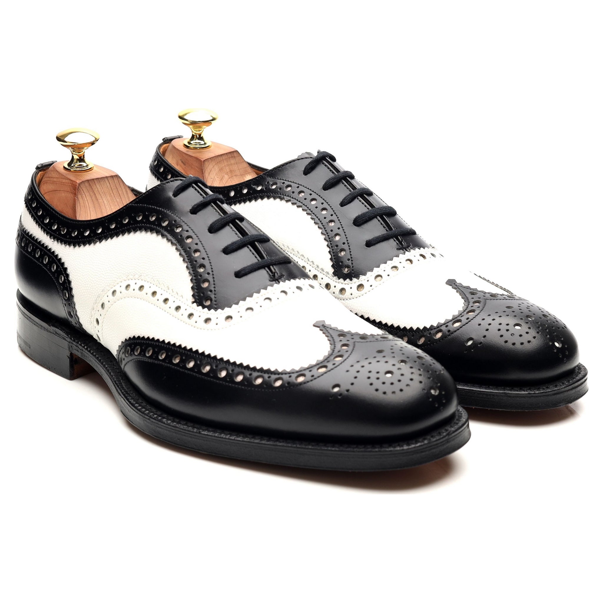 Church's Barlow derby cuir noir blanc UK 8