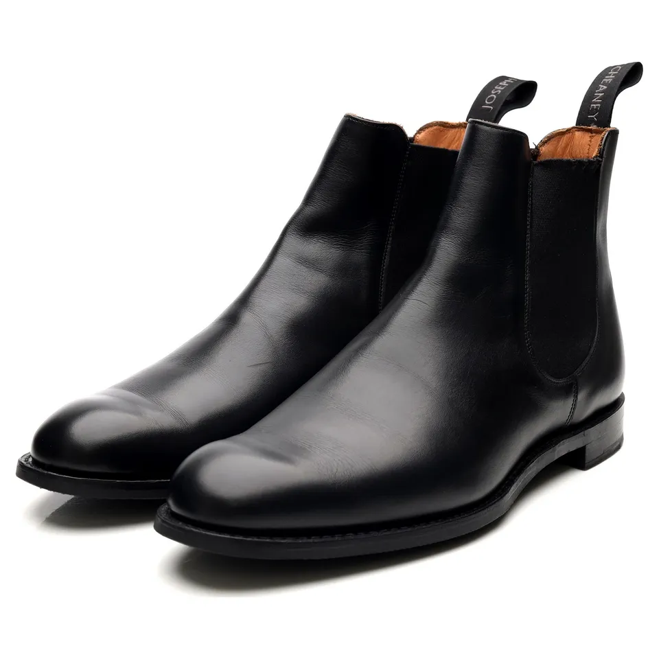 Cheaney Godfrey bottines chelsea cuir noir UK 9,5