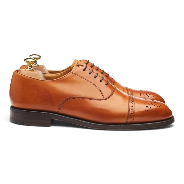 Cheaney oxford brogue cuir marron clair 8,5