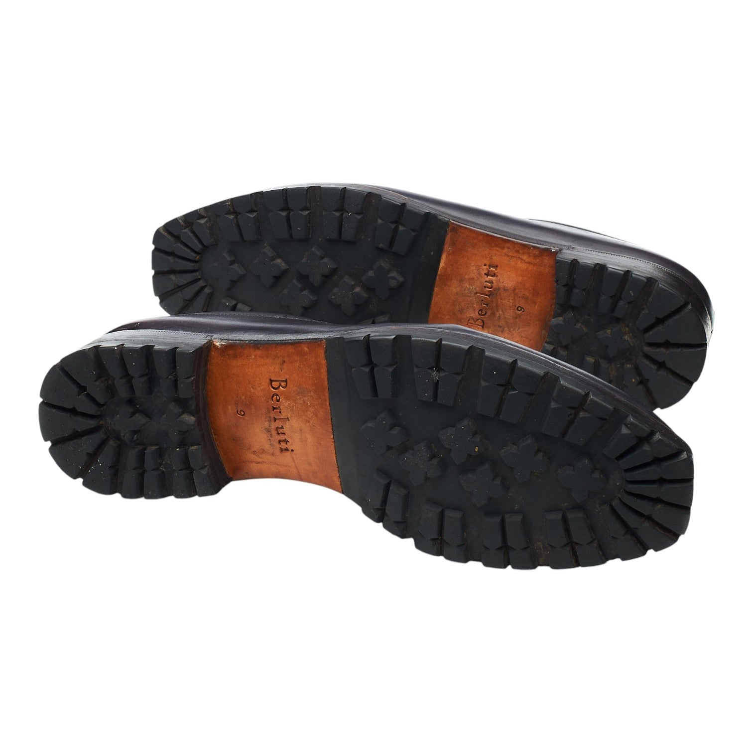 Berluti derby cuir gris foncé UK 9