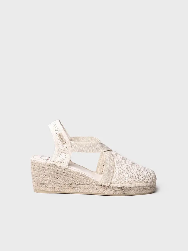 Toni Pons TERRA-AD espadrilles compensées crochet écru