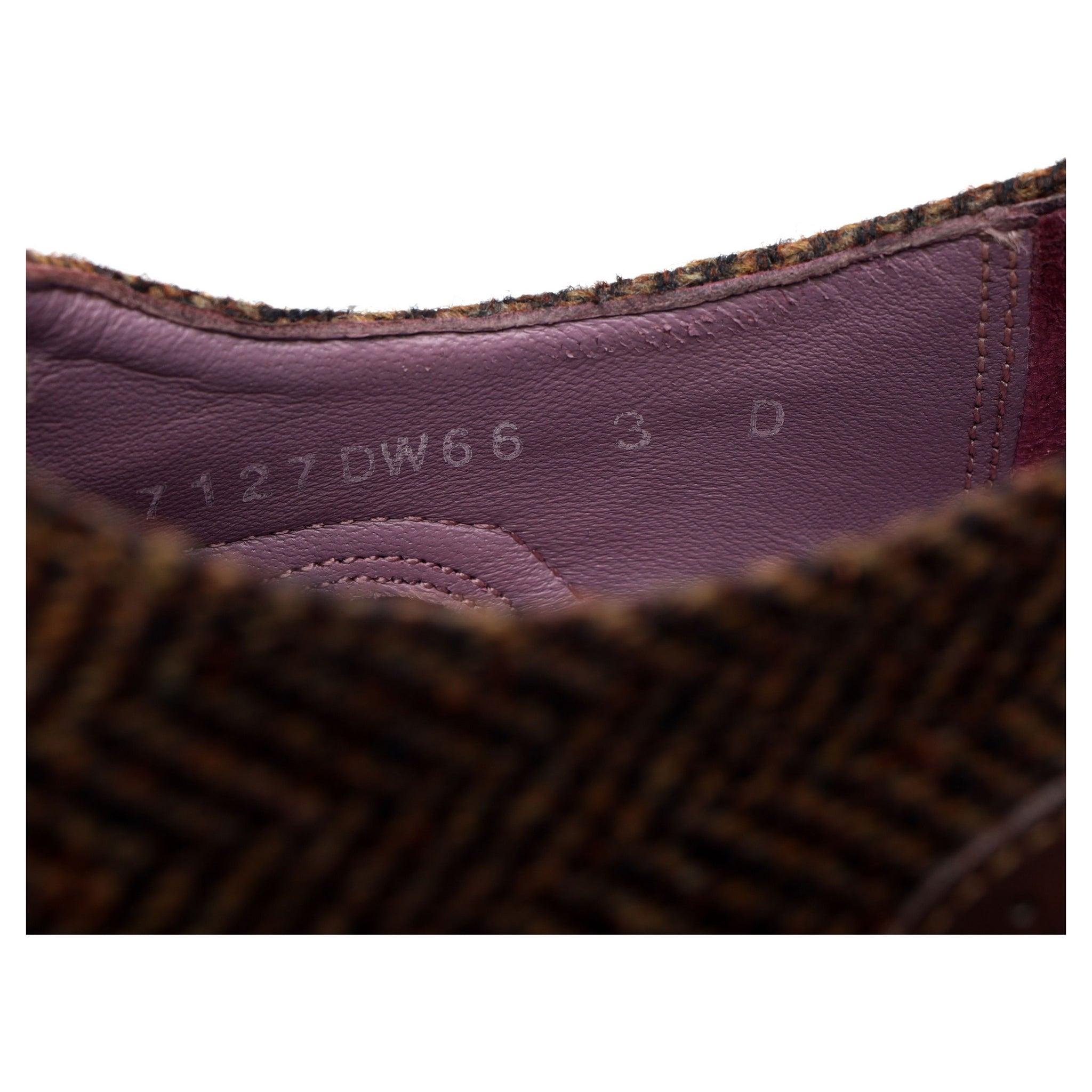 Barker Freya oxford femme cuir marron UK3 tweed