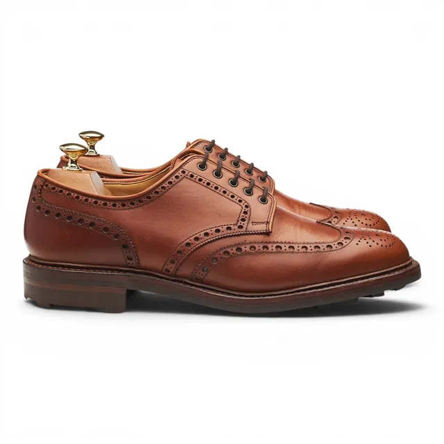 Crockett & Jones Warwick derbies brogues cuir marron 9,5