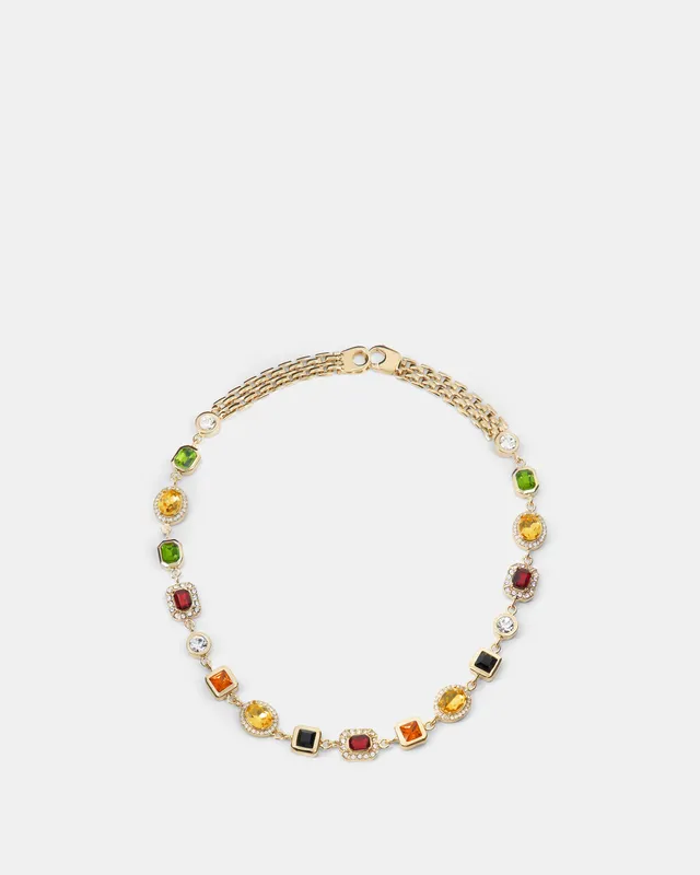 Nodaleto Gemma collier choker pierres multicolores