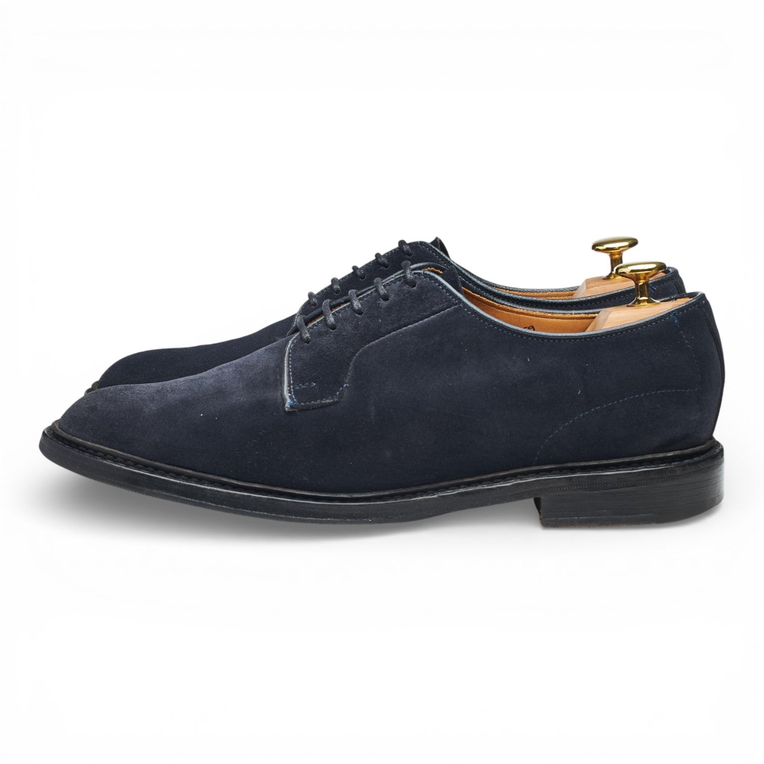 Tricker's Robert chaussures derby suède bleu UK 8.5