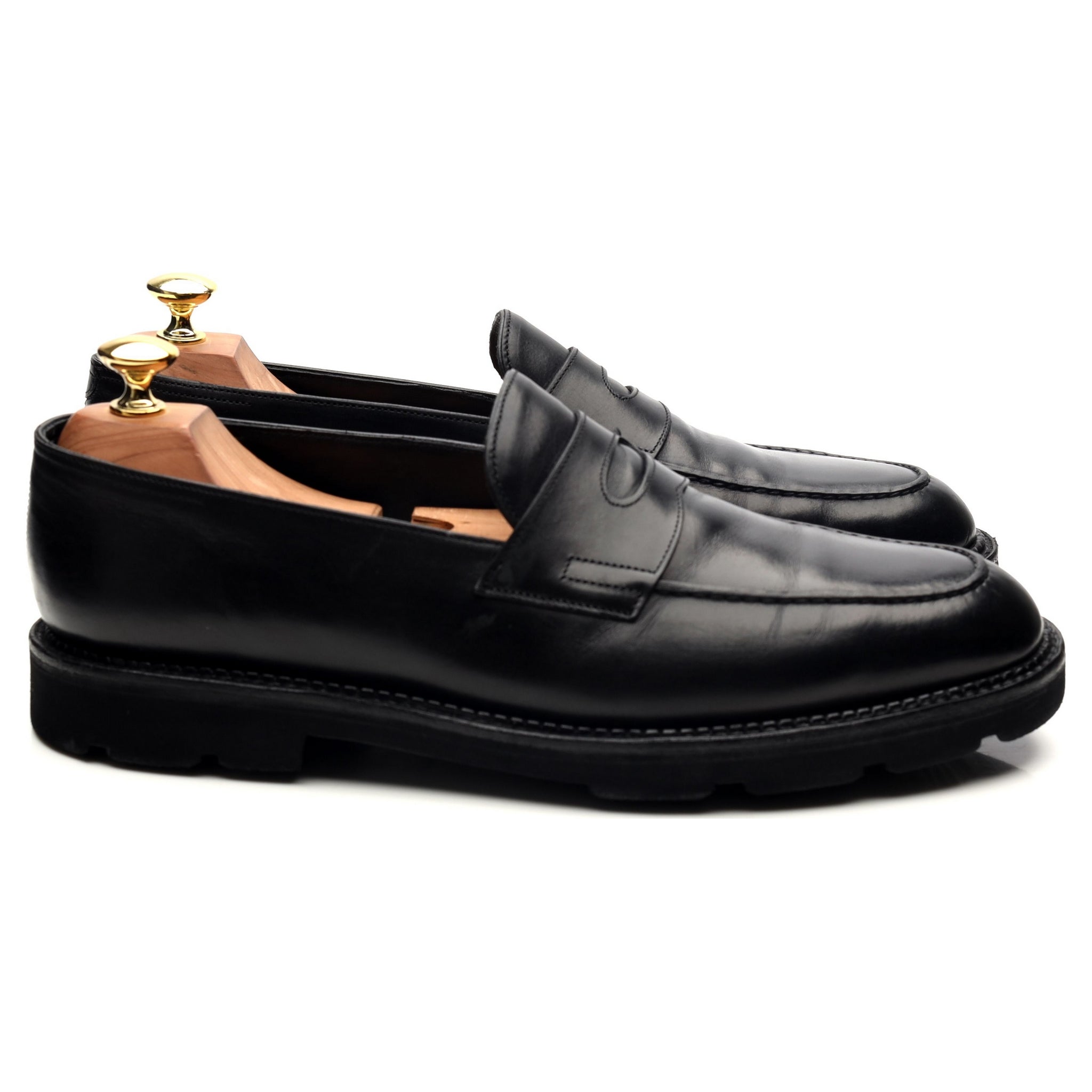 John Lobb Lopez mocassin cuir noir UK 8.5