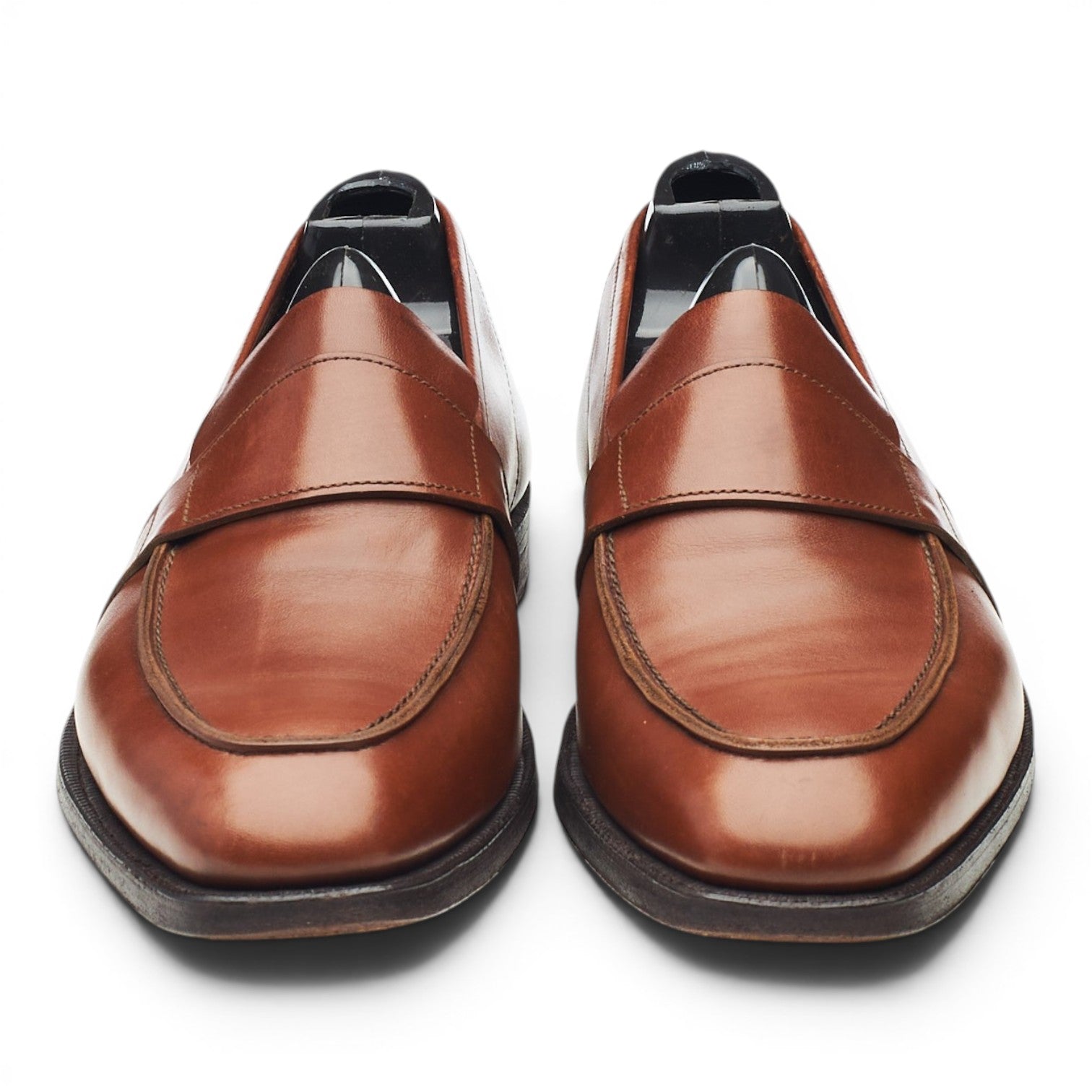George Cleverley Mocassin cuir marron pointure UK 7 sangle