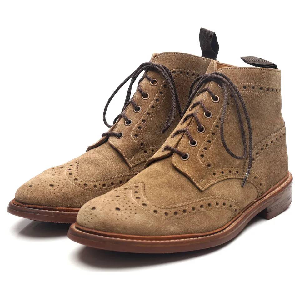 Loake 1880 Wharfdale boots brogues daim sable pointure UK 9