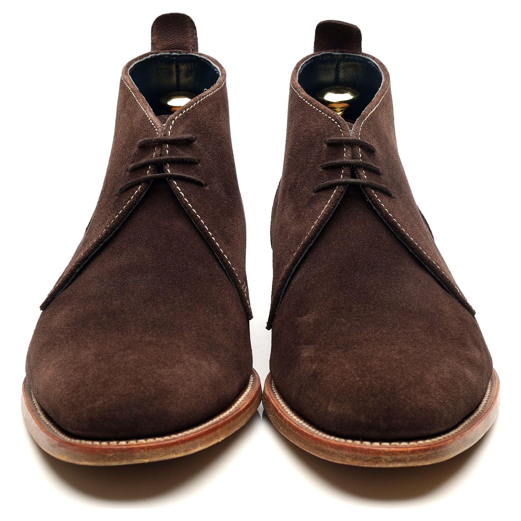 Barker Lucius bottines chukka marron foncé UK 8.5 daim