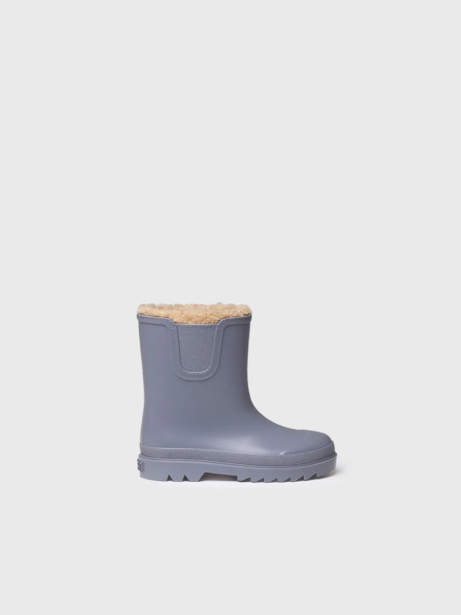 Toni Pons Lublin botte de pluie enfant bleu doublure chaude