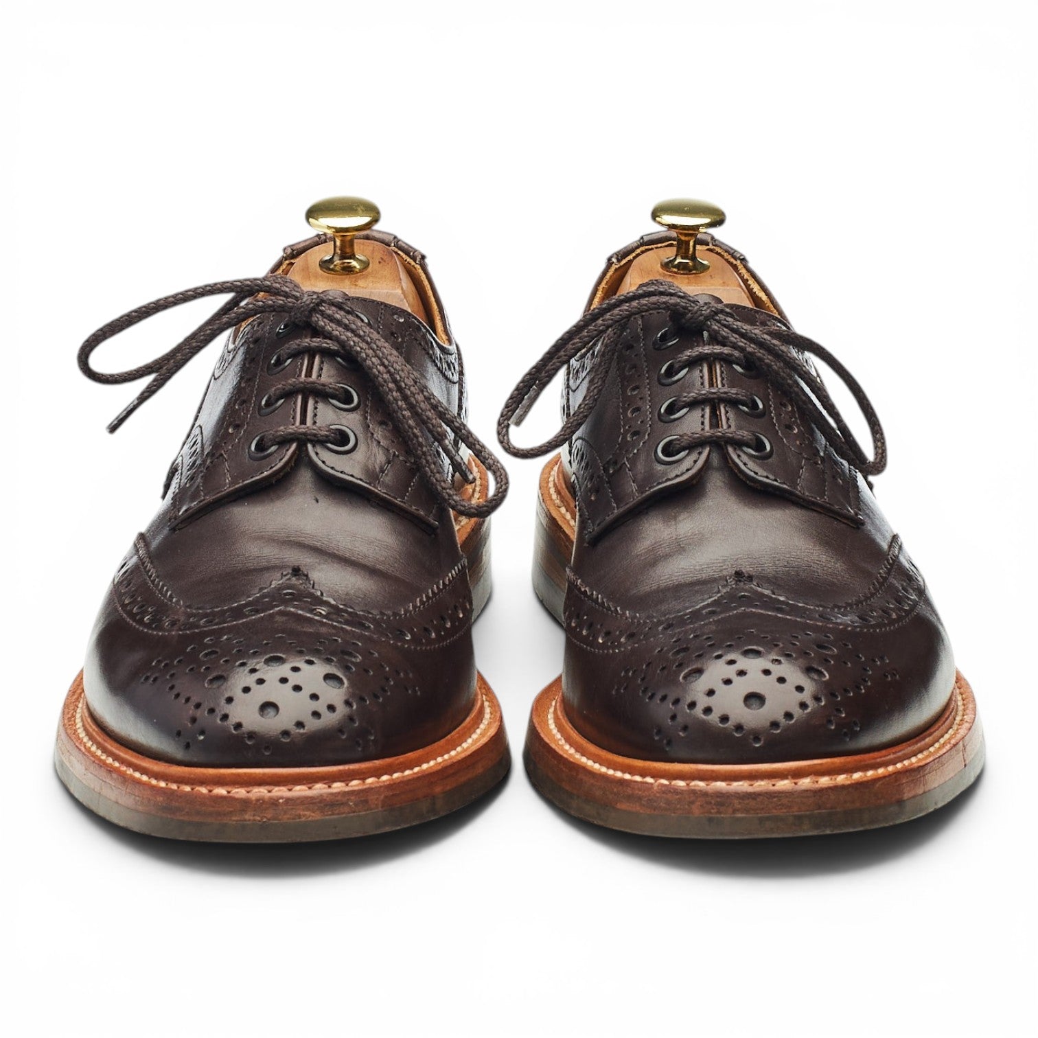 Tricker's Bourton derby cuir marron foncé pointure 42