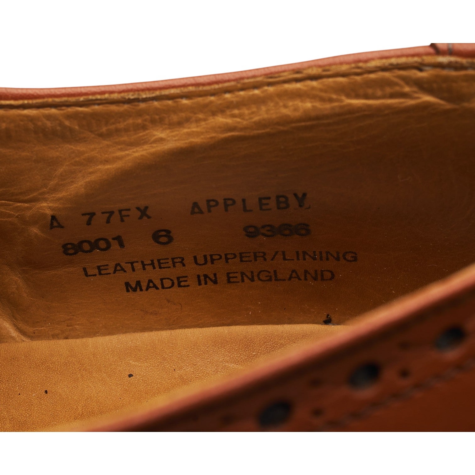 Alfred Sargent Appleby derby cuir marron pointure 6