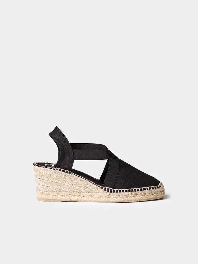 Toni Pons Ter espadrilles compensées femme noir vegan