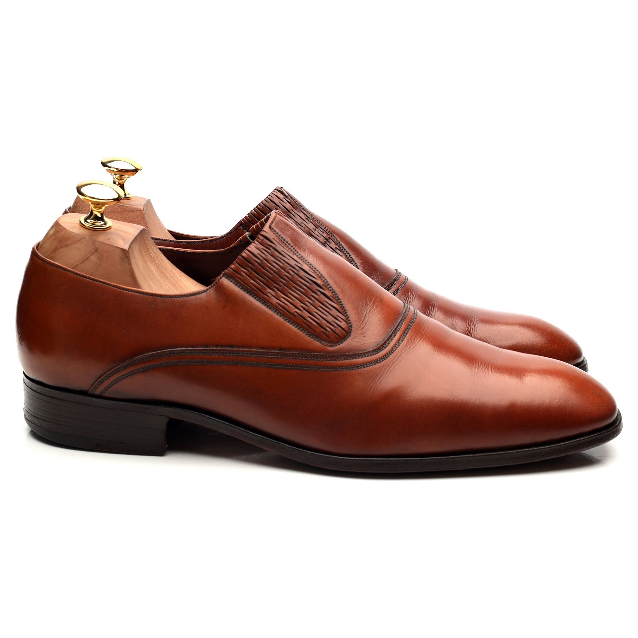 Henry Maxwell mocassin cuir marron UK 10 slip-on