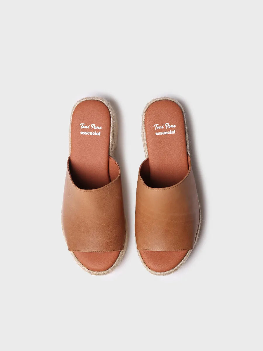 Toni Pons Andrea espadrilles cuir talon large 7,5 cm