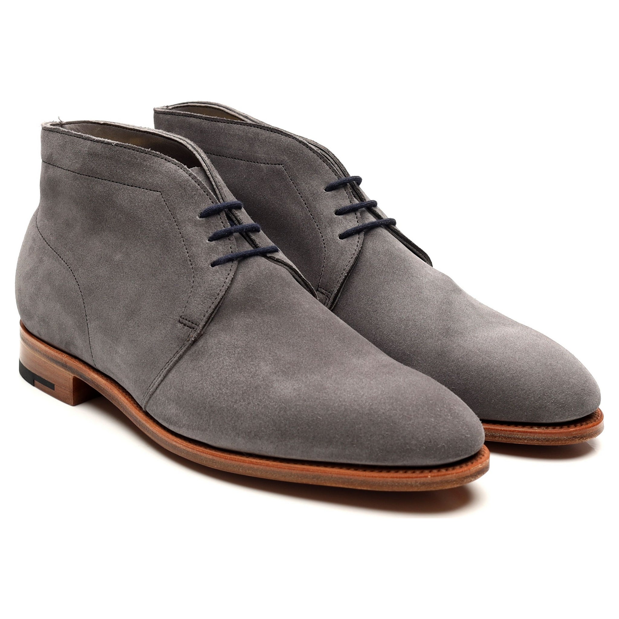 John Lobb Ferris boots chukka daim gris UK 6.5
