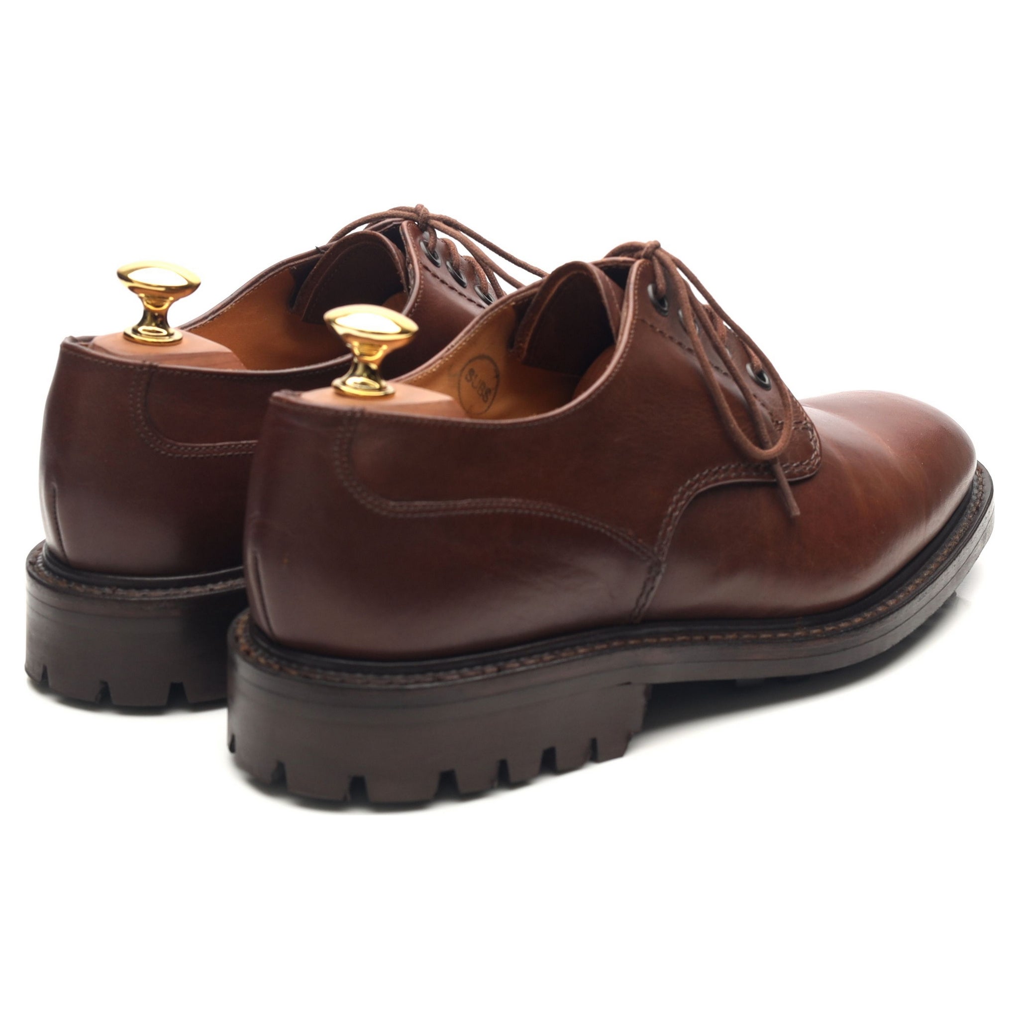 Loake Epsom derbies cuir ciré marron 6,5 UK