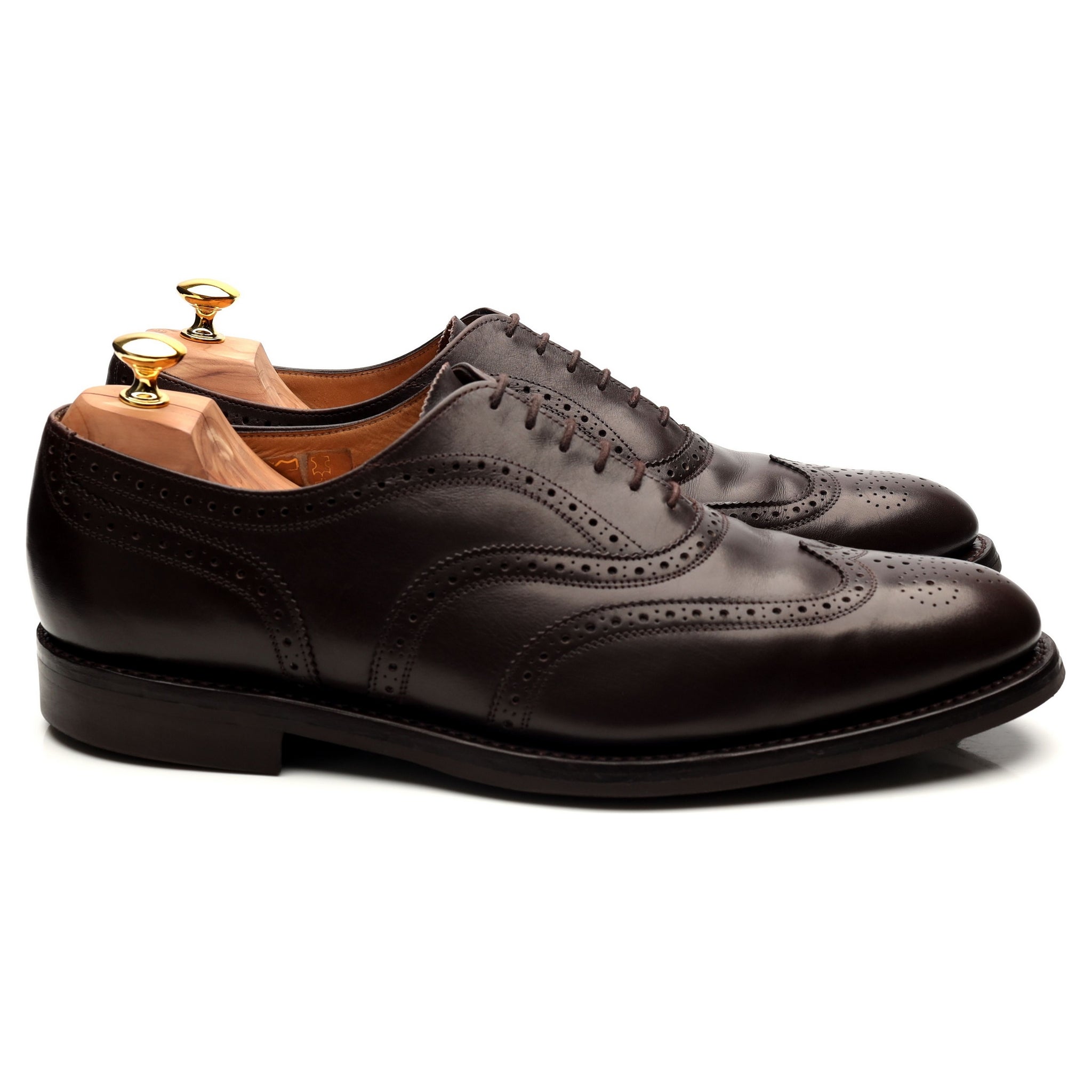 Sanders Oslo brogues cuir marron UK 12 semelle gomme