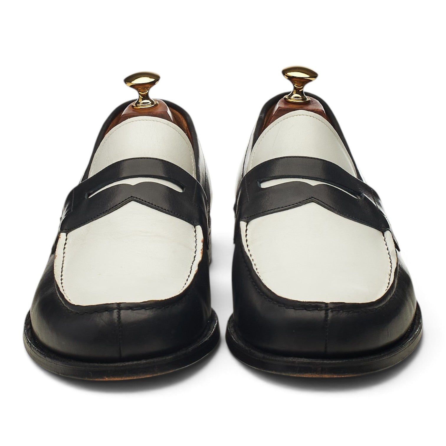 Church's Bentley mocassins cuir noir blanc pointure UK 9.5
