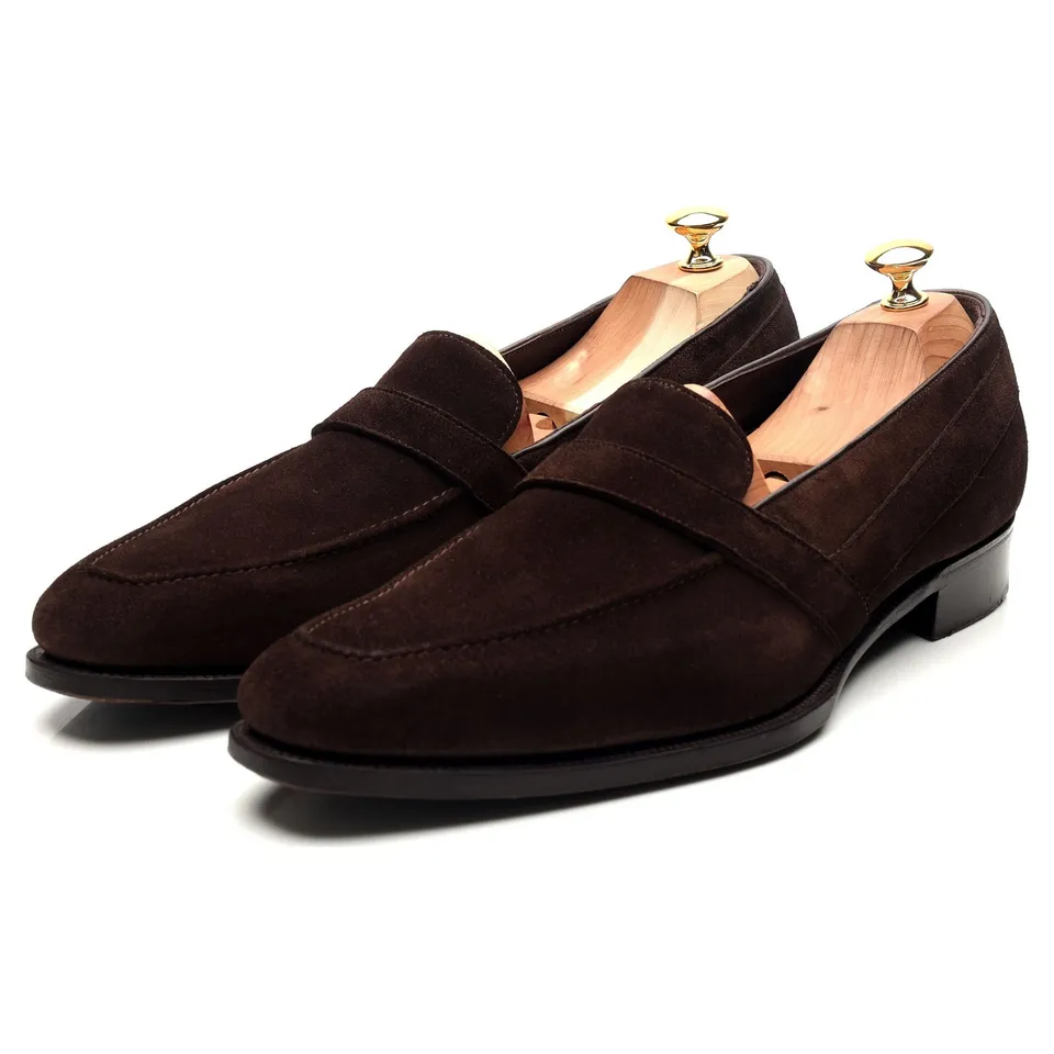Anthony Cleverley Baron mocassin daim marron UK 11.5