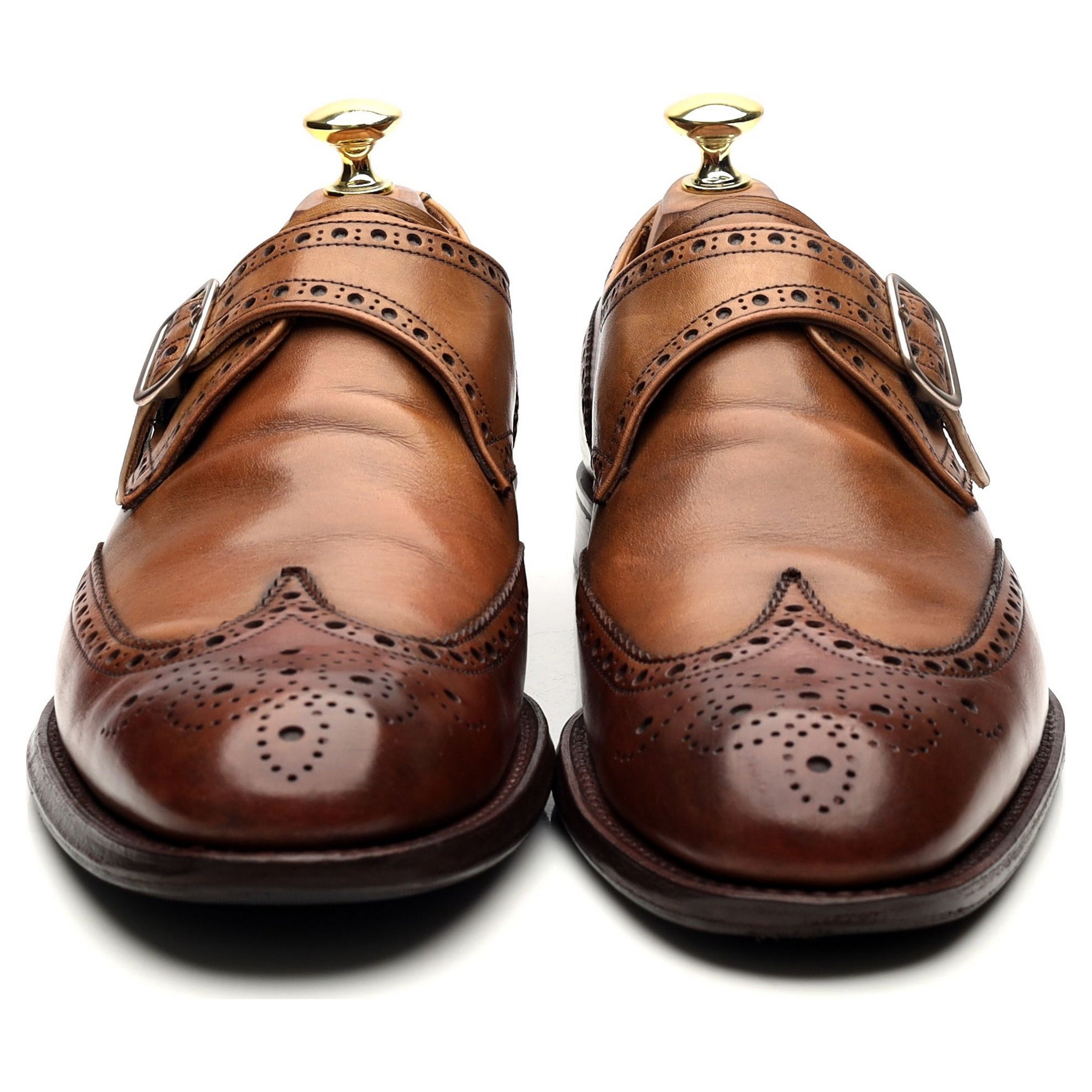 Cheaney Humphrey chaussures monk cuir marron pointure 7