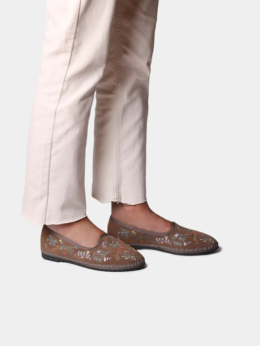TONI PONS Peralada ballerines cuir fleurs brodées