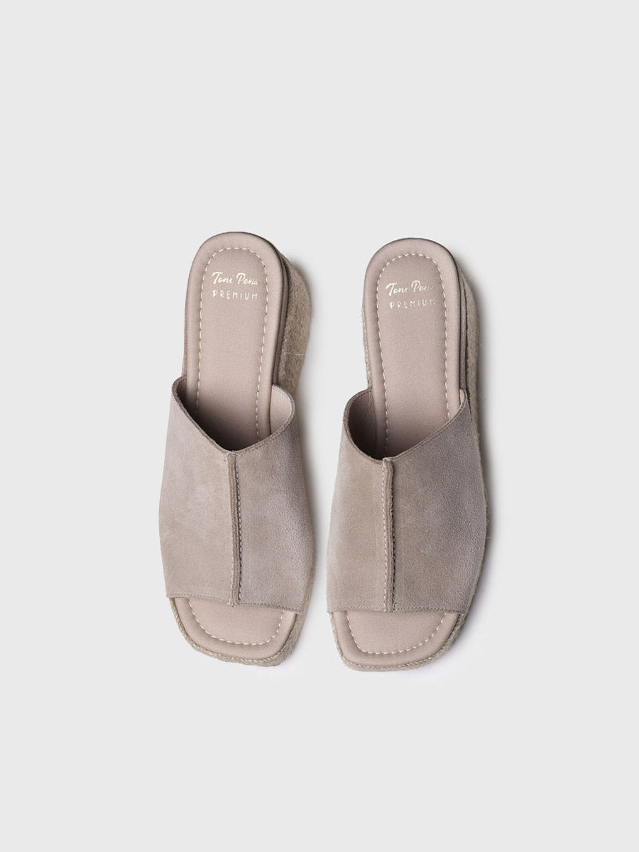 Toni Pons Miriam espadrille compensée beige cuir