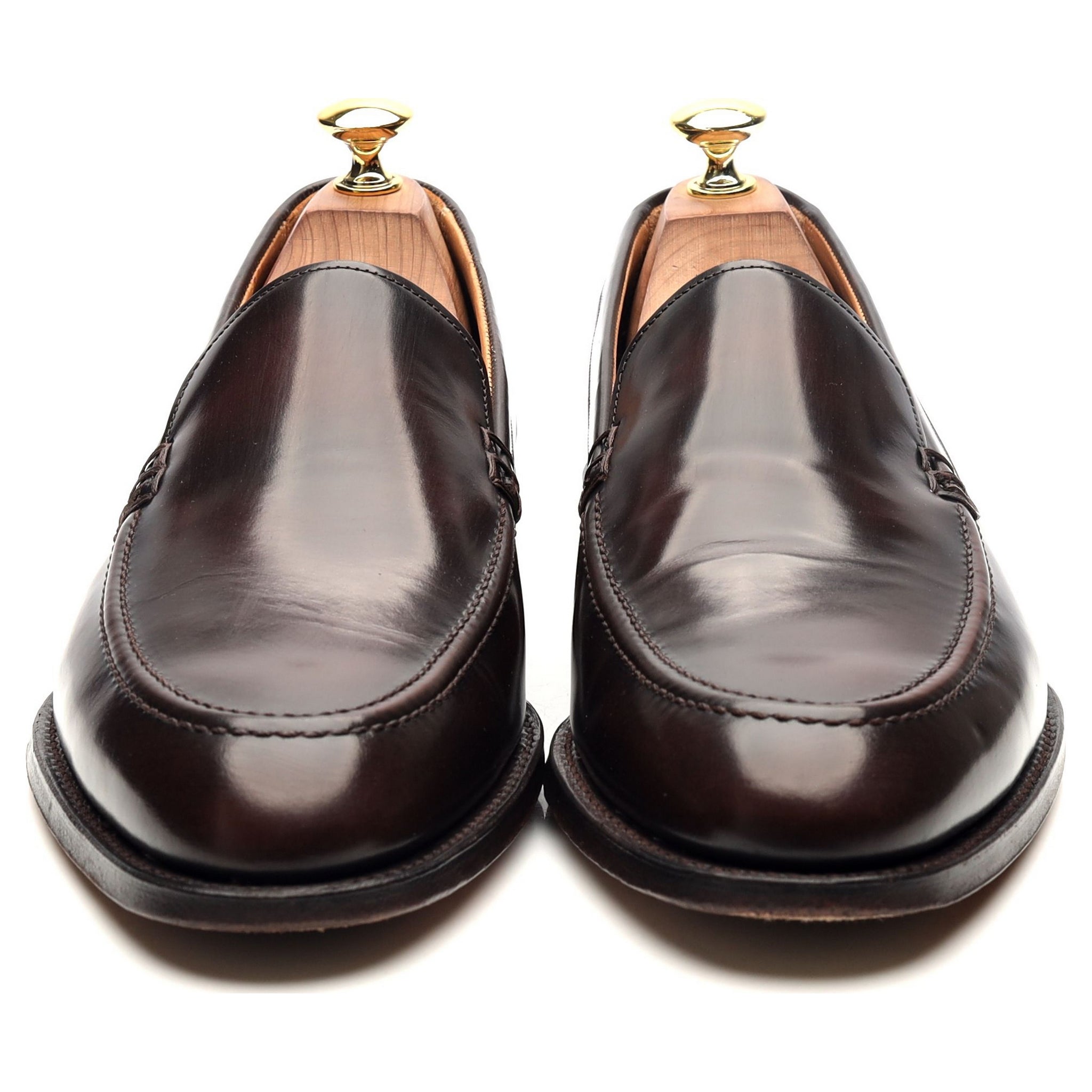 Cheaney Wilbur mocassins cuir marron foncé 8.5 UK