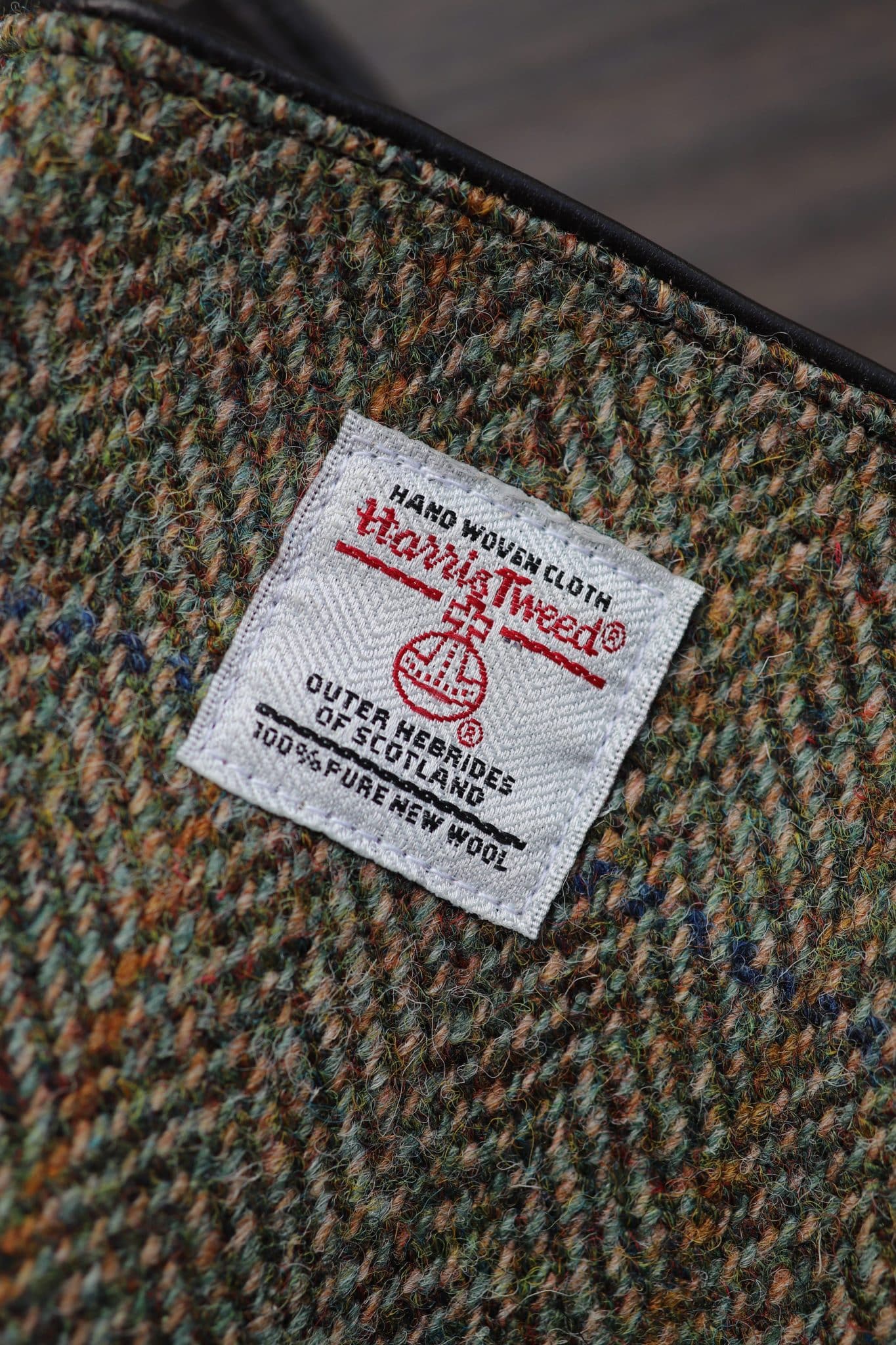 Malfroid Harris Tweed gants cuir et laine