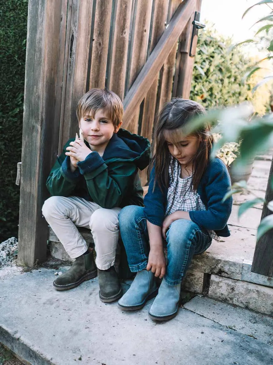 Toni Pons Cora-SY bottines enfant suède kaki