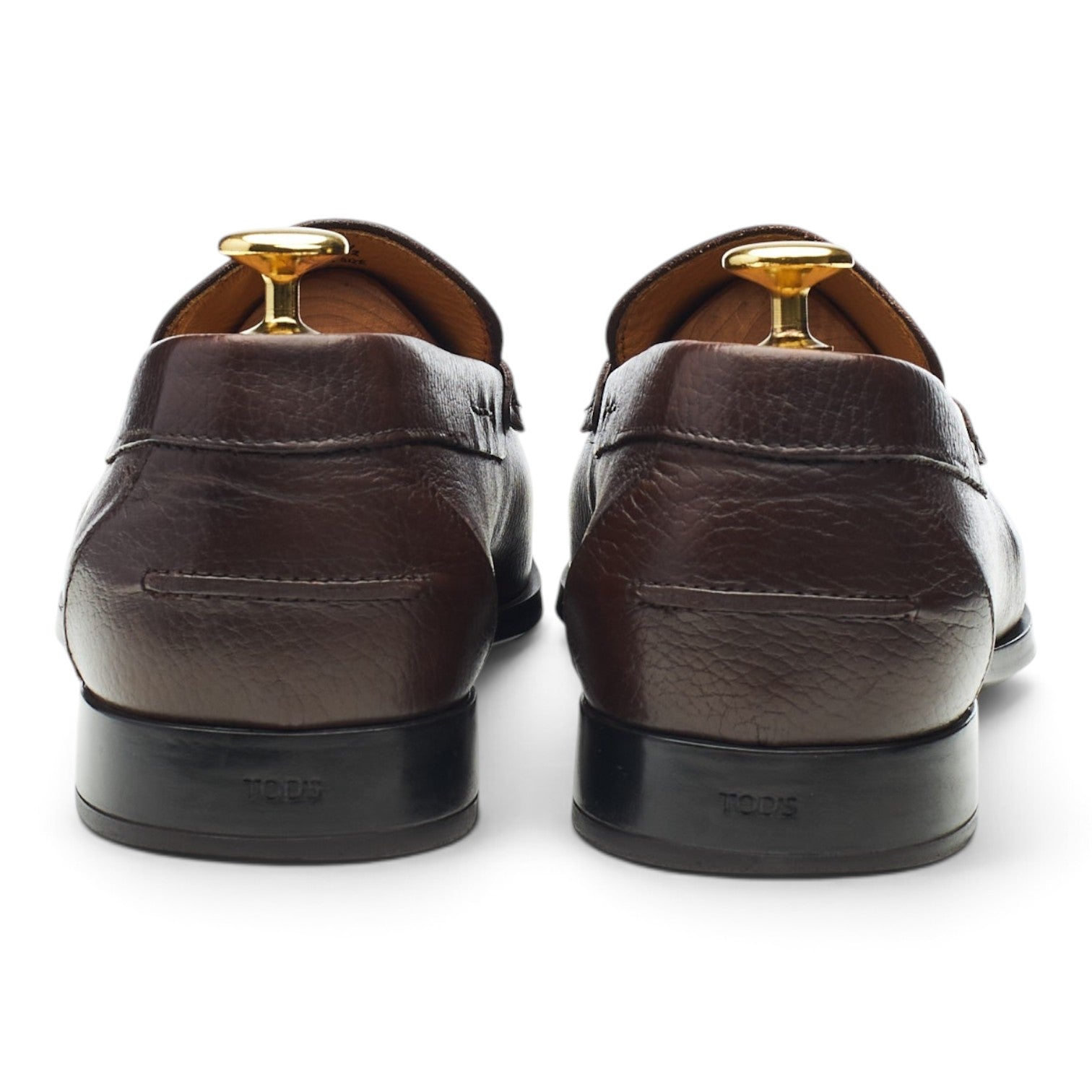 Tod's mocassins cuir grainé marron UK 8.5