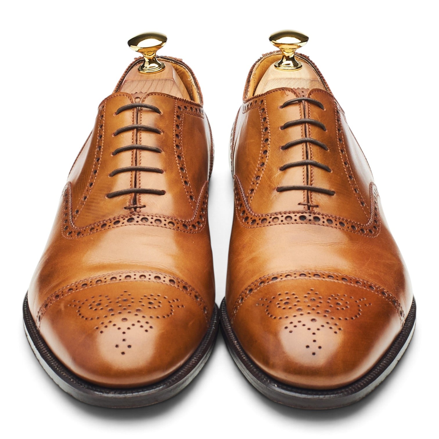 Edward Green Cadogan richelieu cuir marron 8,5 UK