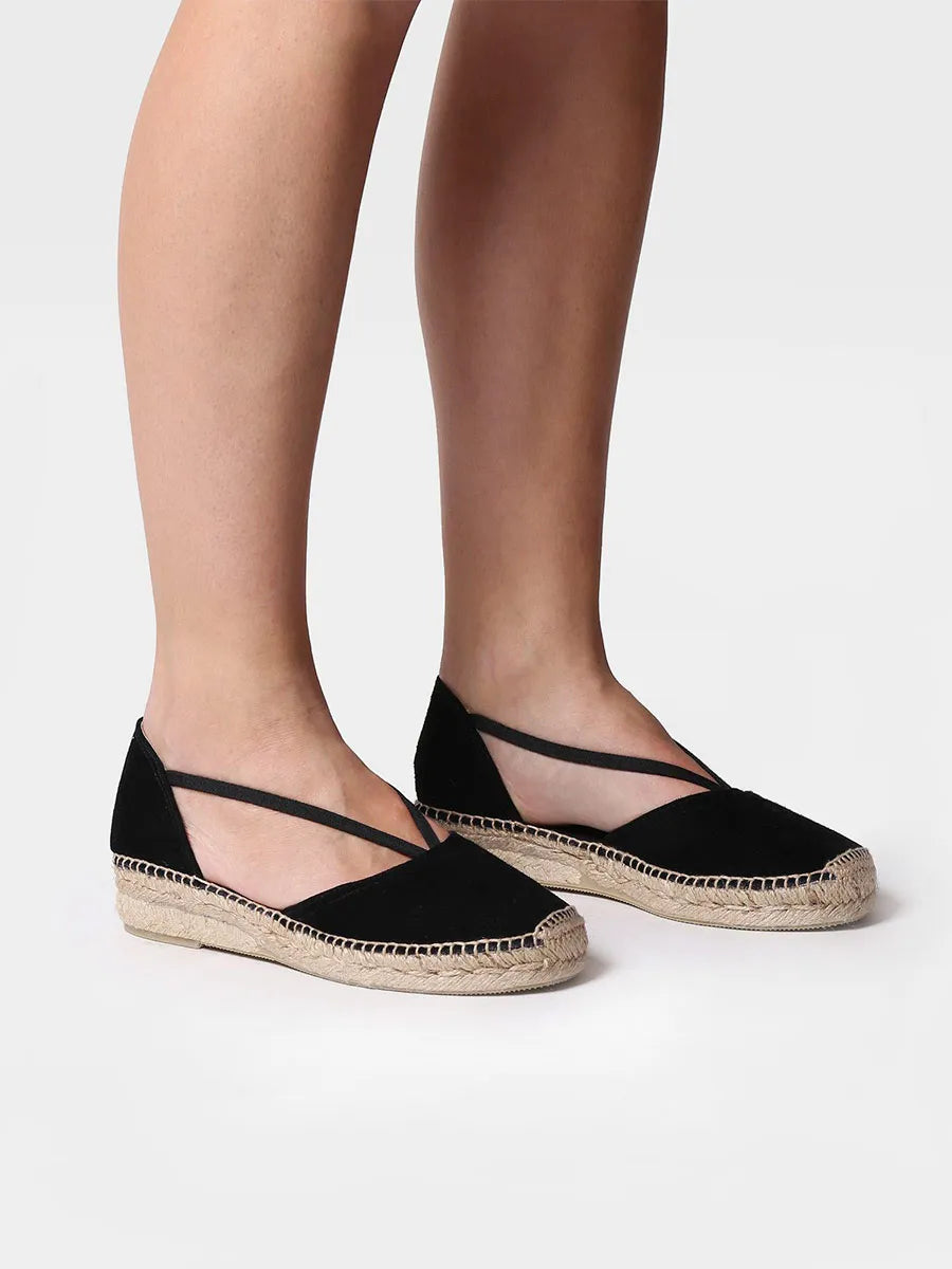 Toni Pons Erla-A espadrille femme daim noir 3,5 cm