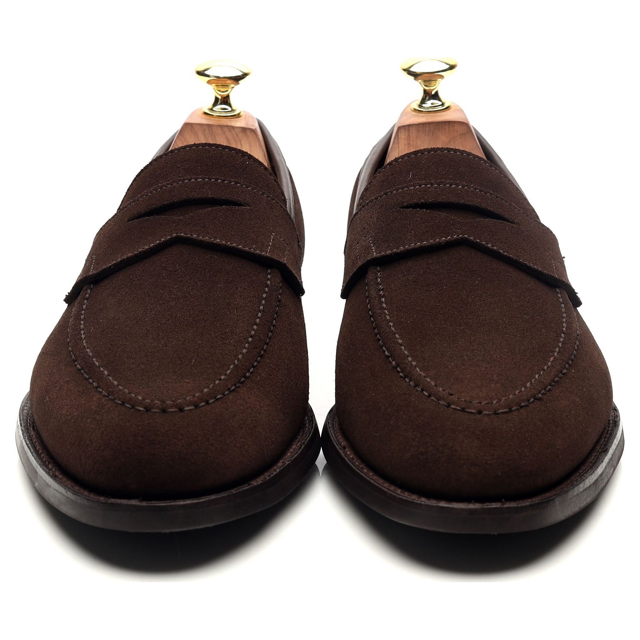 Crockett & Jones Sydney mocassins daim marron foncé UK 7
