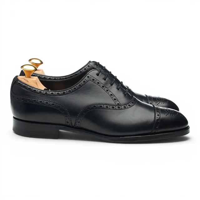 Edward Green Cadogan richelieu cuir noir UK 5.5