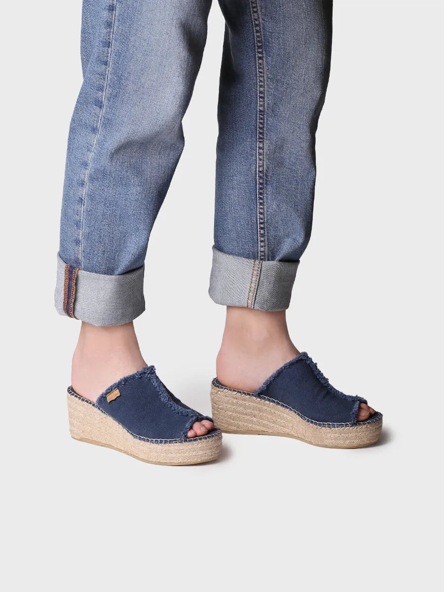 Toni Pons Itaca espadrille compensée marine