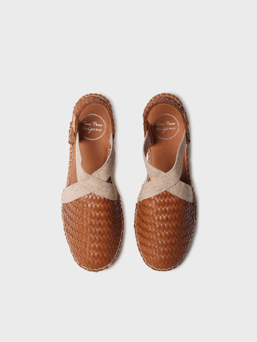 Toni Pons Siracusa espadrille compensée cuir tressé