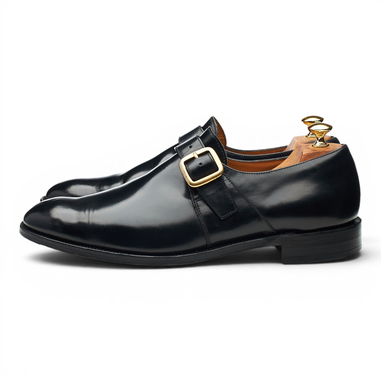 Loake Paisley chaussures monk cuir noir UK 11