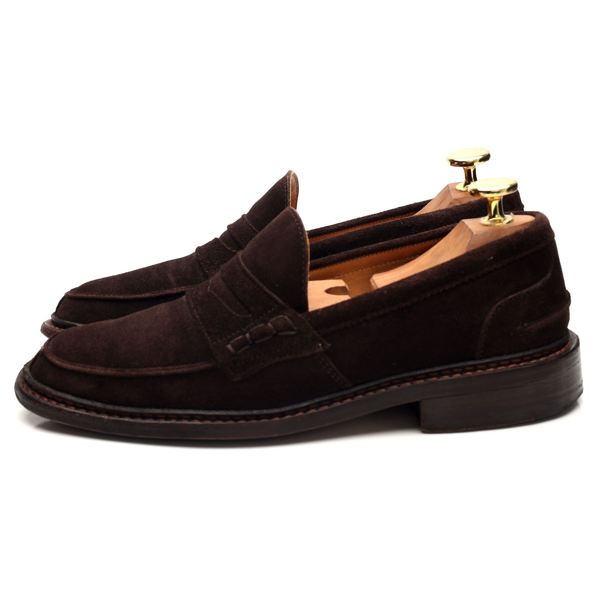 Tricker's Eva Mocassin daim marron foncé UK 3