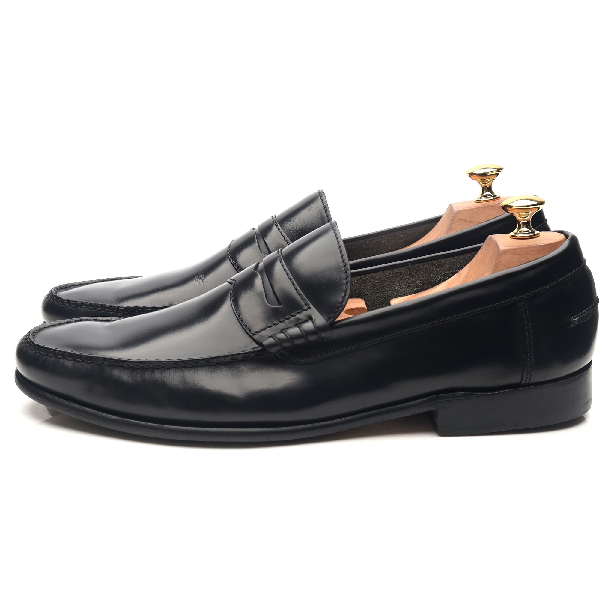 Barker Newington mocassins cuir noir UK 10.5 F