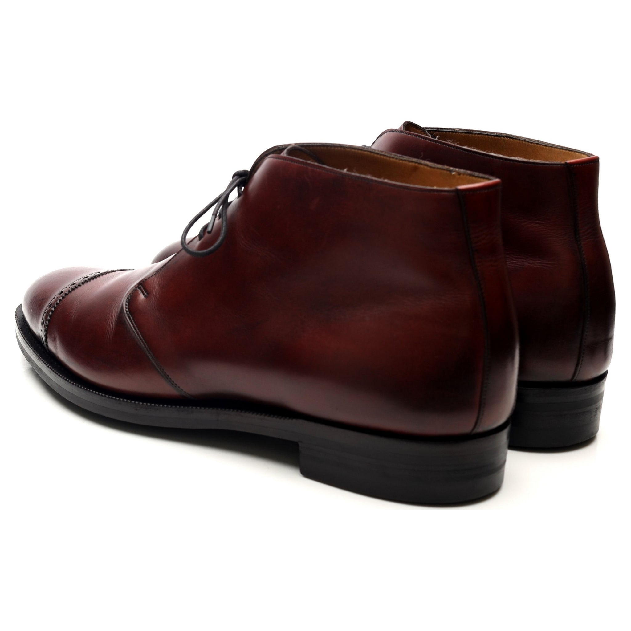 Edward Green Lomond boots chukka cuir bordeaux UK 11