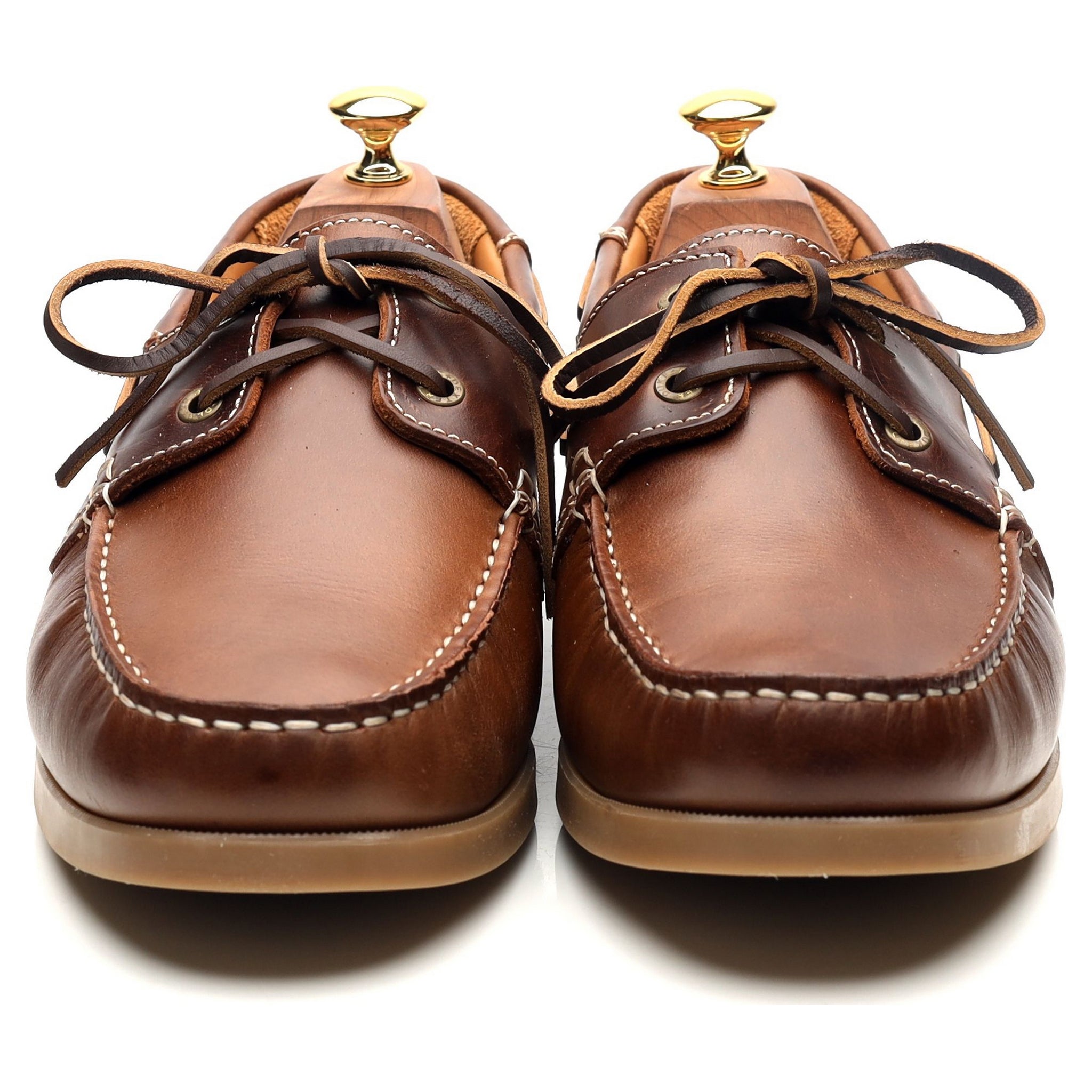 Duke + Dexter Hardy chaussures bateau cuir marron UK 10