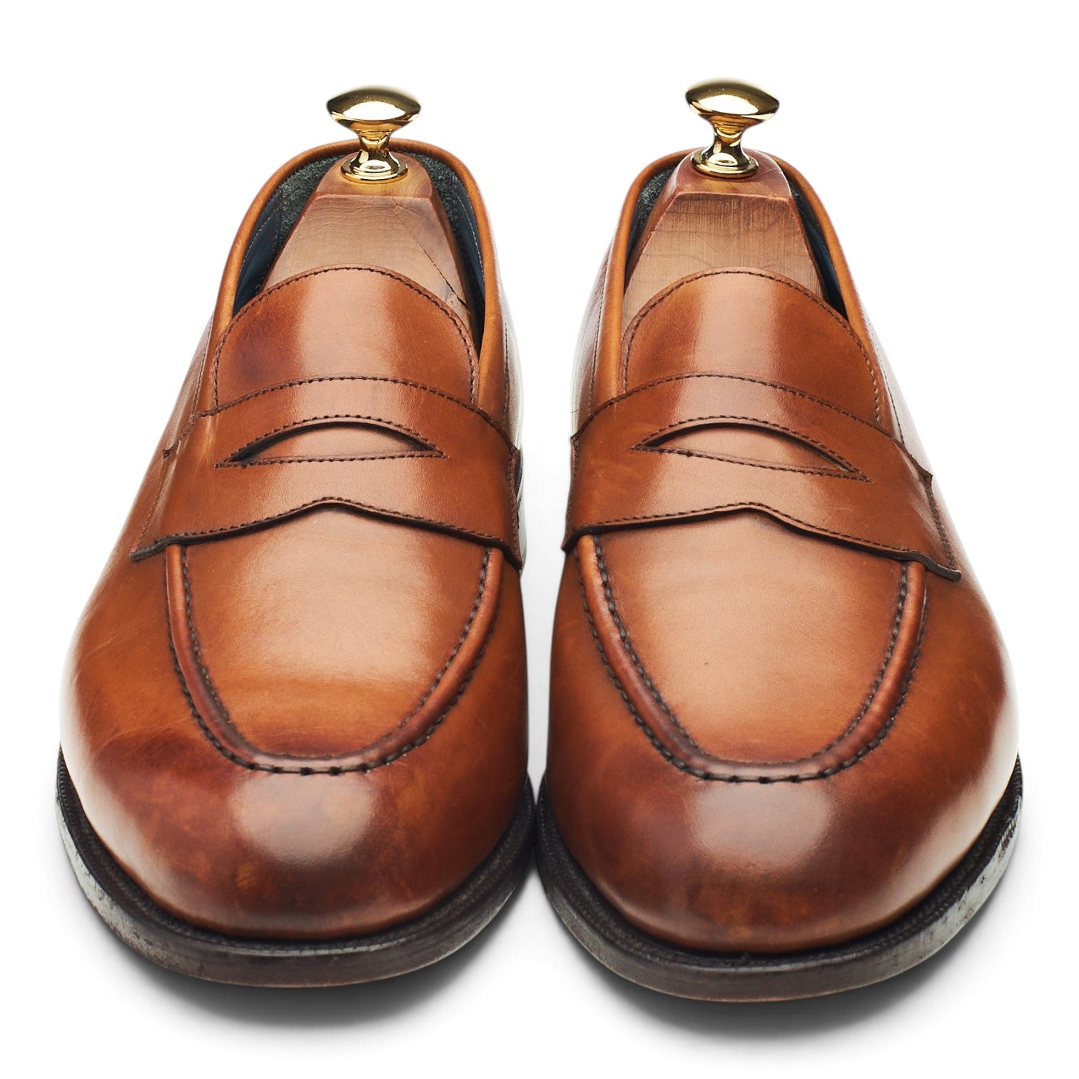 Tricker's Havard mocassins cuir marron clair UK 9