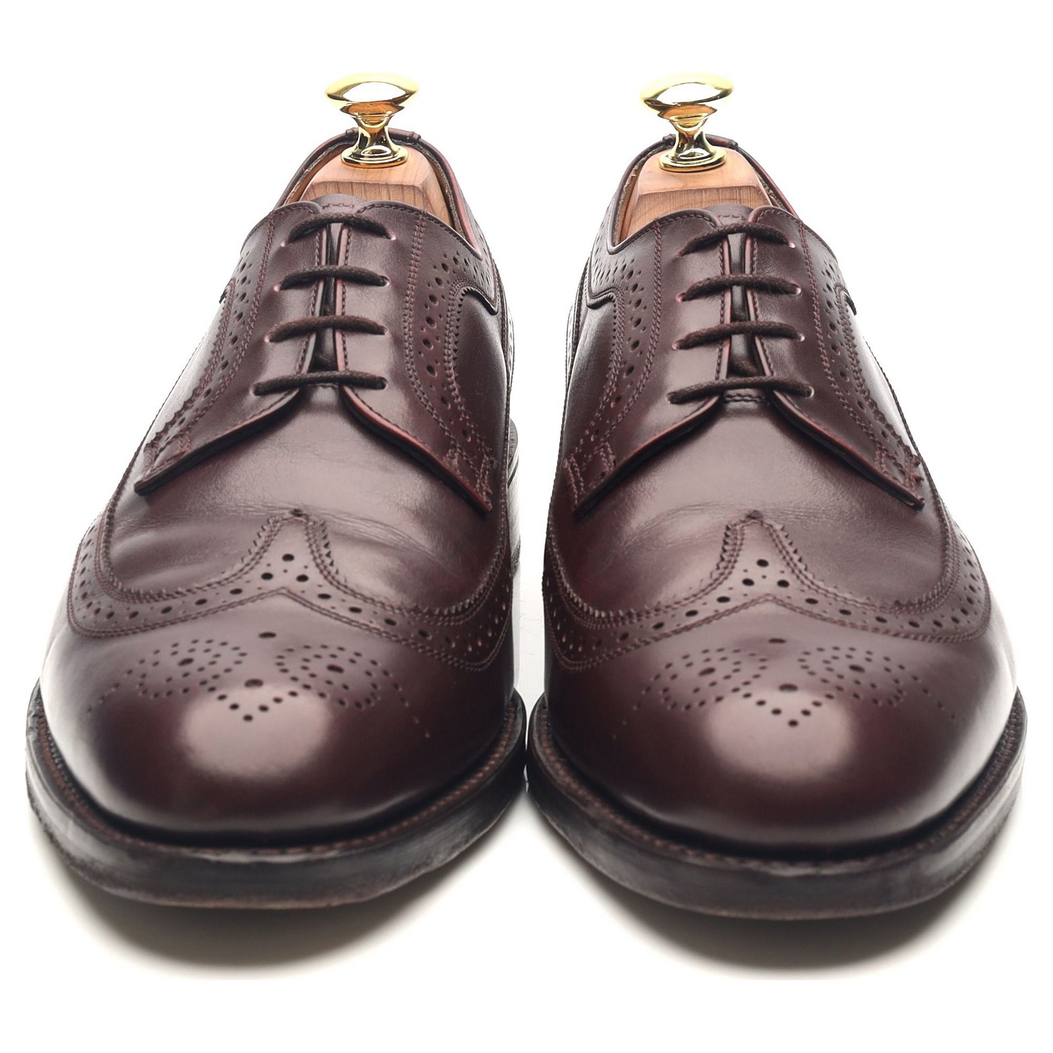 Sanders Sander richelieu cuir bordeaux UK 8