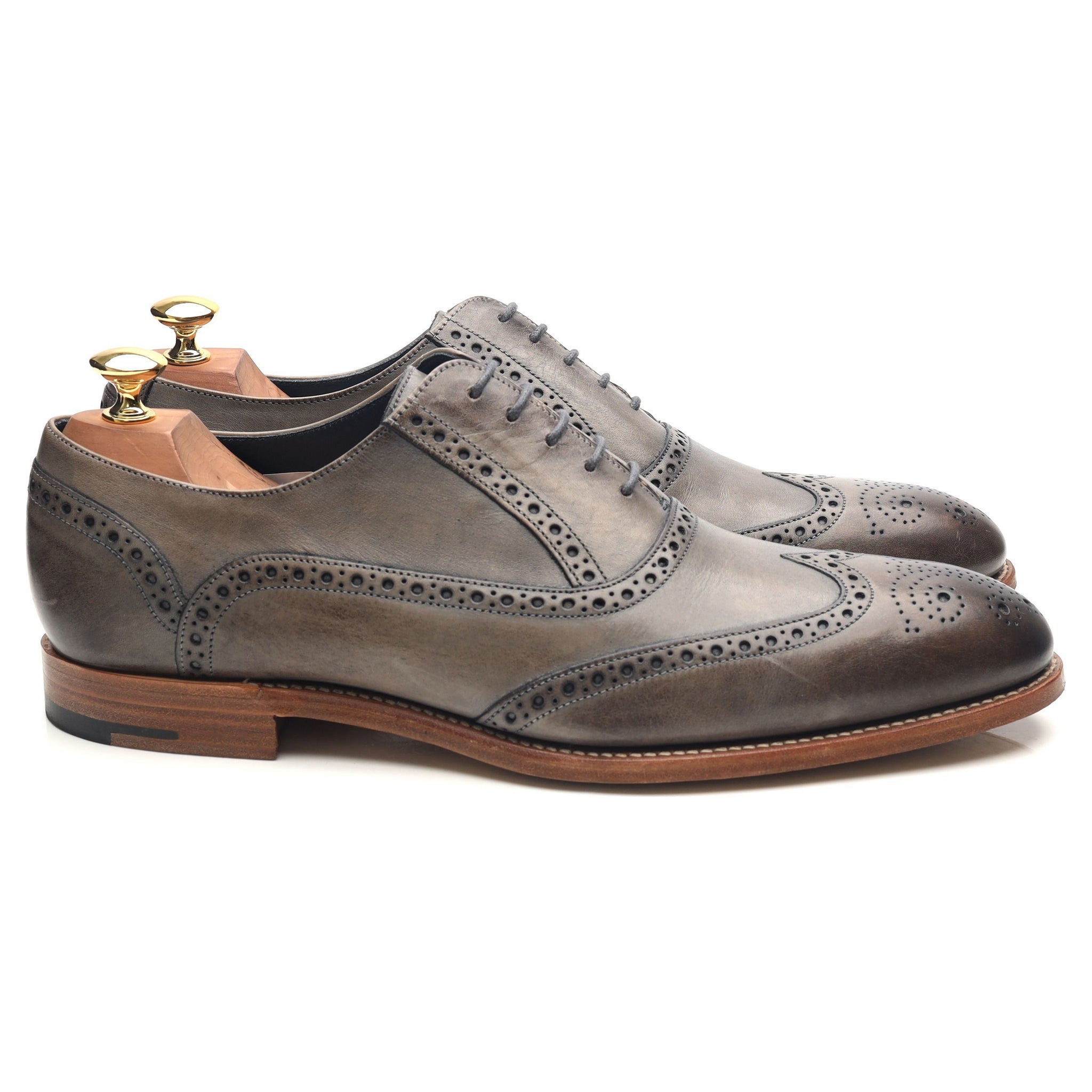 Barker Valiant brogues gris UK 9 cuir