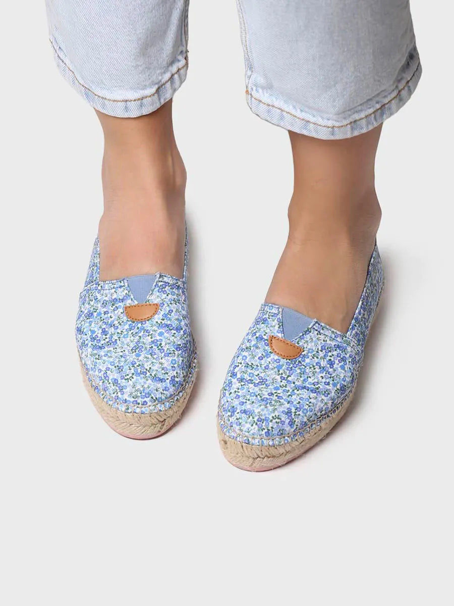 Toni Pons Blanes-AP espadrilles plates toile bleues vegan