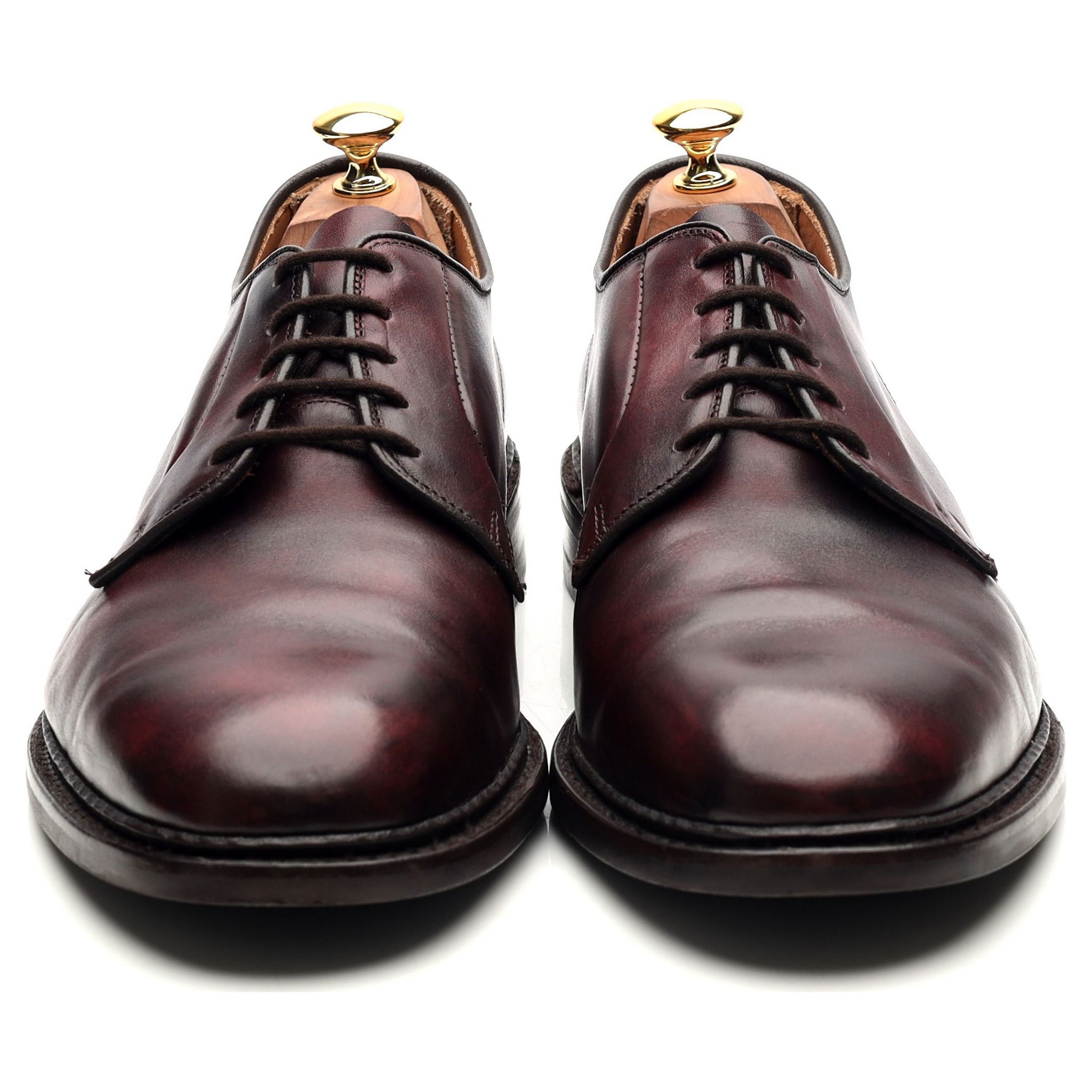 Trickers Robert derby cuir bordeaux UK 10