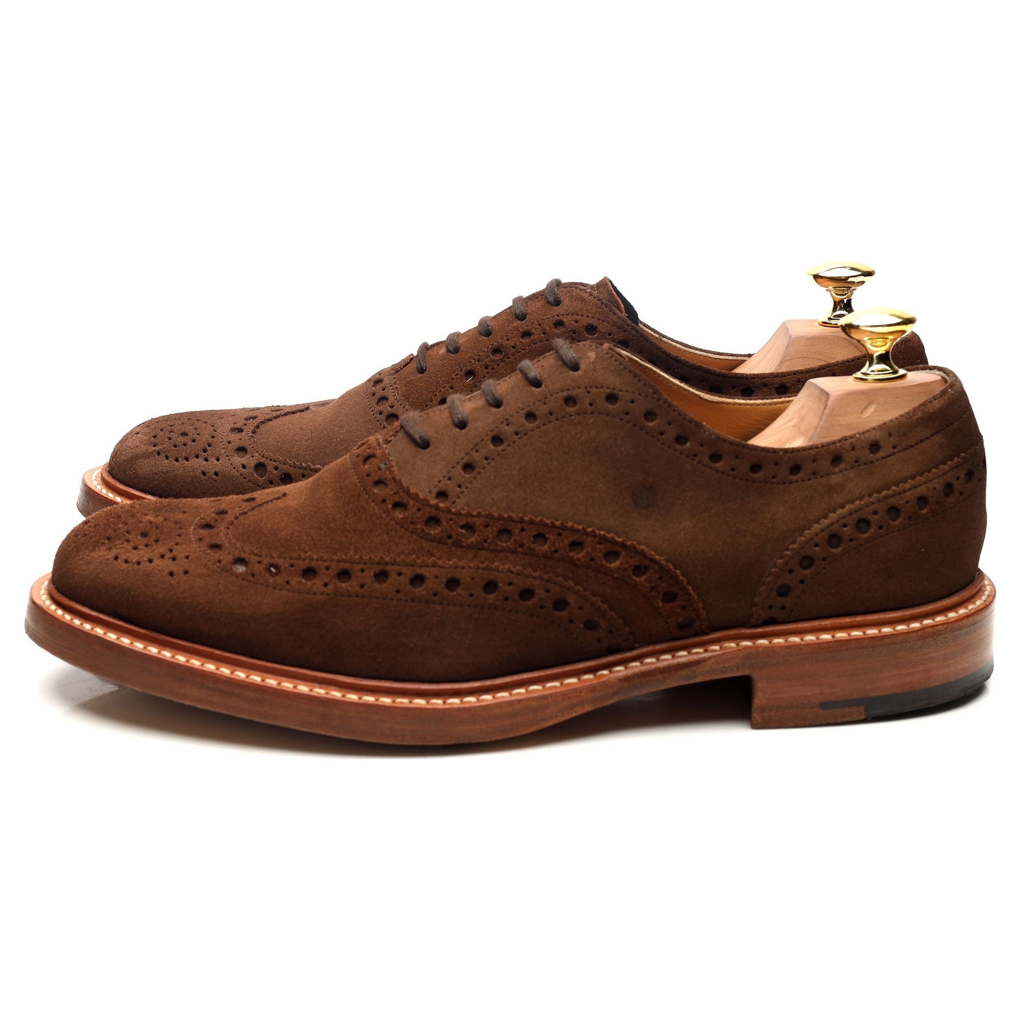 Barker brogue daim marron pointure 8