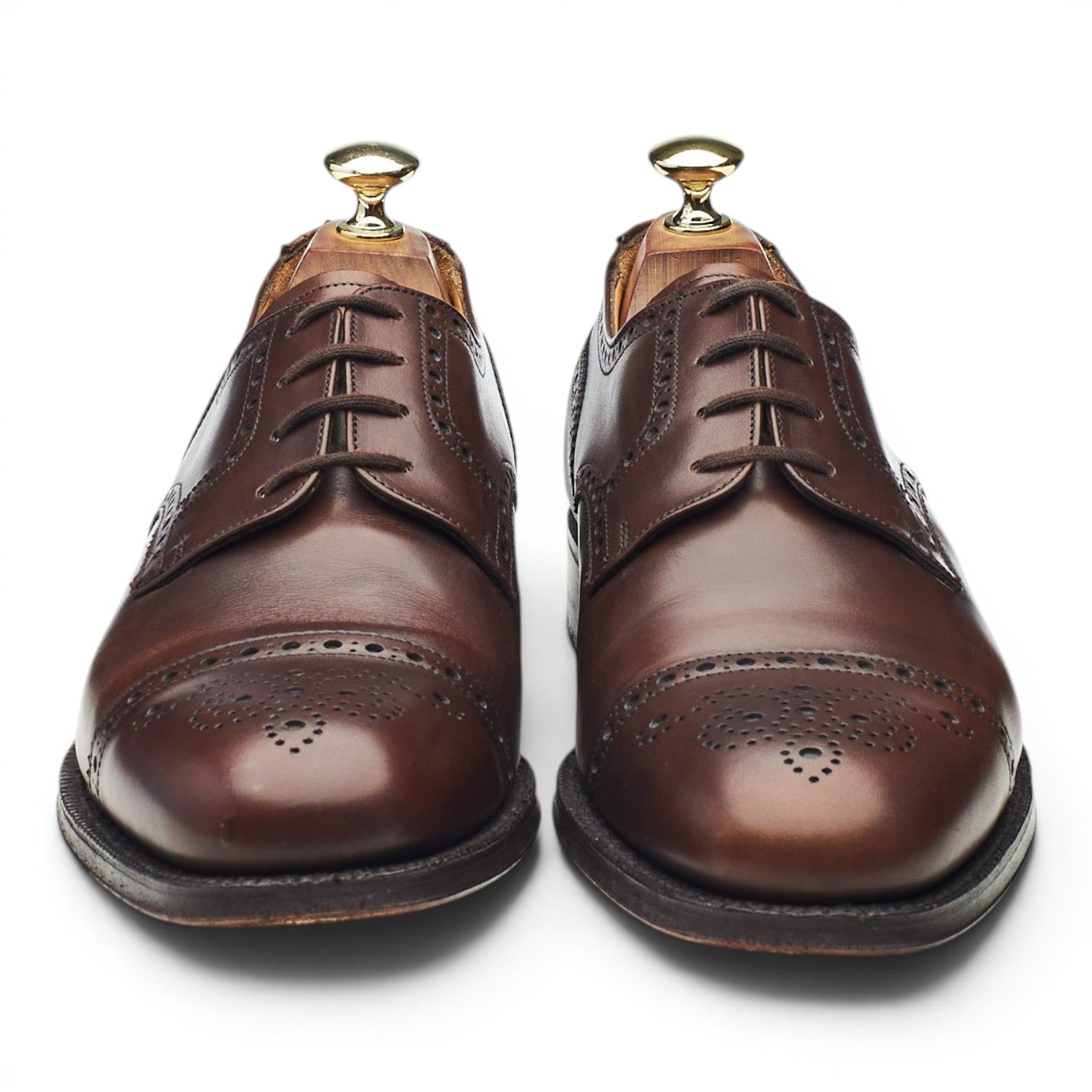 Church's Cambridge derby brogues marron foncé UK 7 cuir